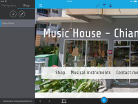 In landscape mode, you have to scroll down to view your blog post...