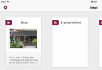Main screen of Simpl website builder app